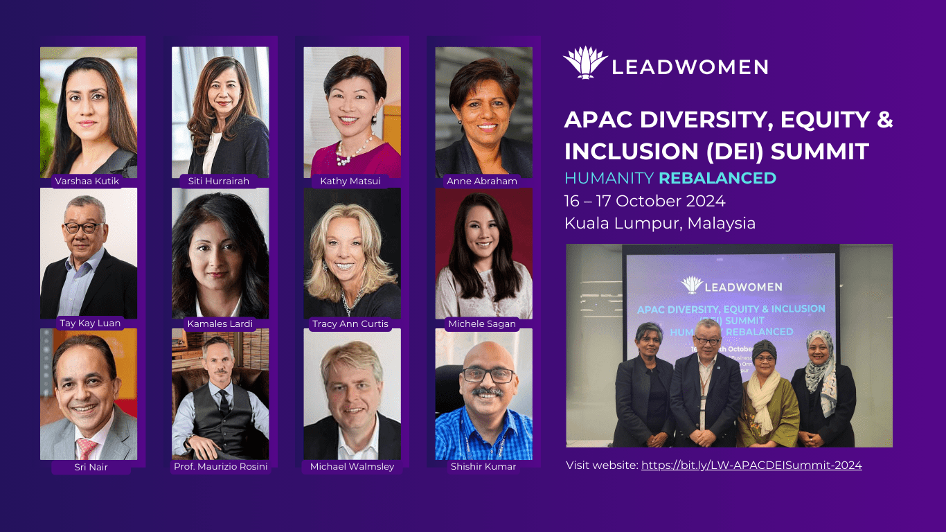 LeadWomen announces its first APAC Diversity, Equity & Inclusion Summit: “Humanity Rebalanced” focuses on building inclusive workplaces in a changing world